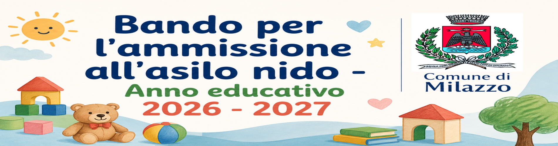 Immagine Bando per l'ammissione all'asilo nido - Anno educativo 2026 - 2027